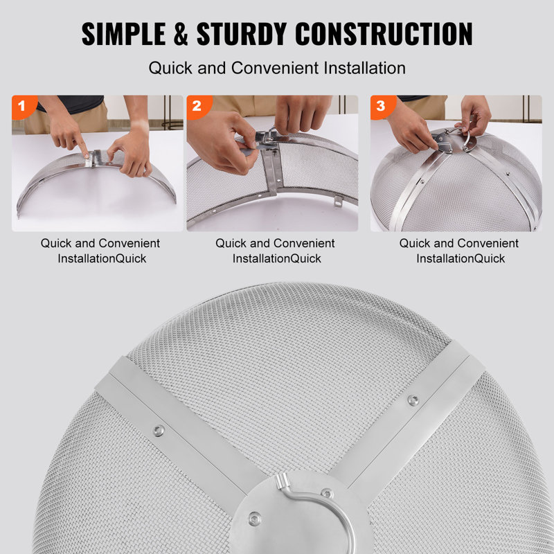 VEVOR Round Stainless Steel Spark Screen Wayfair